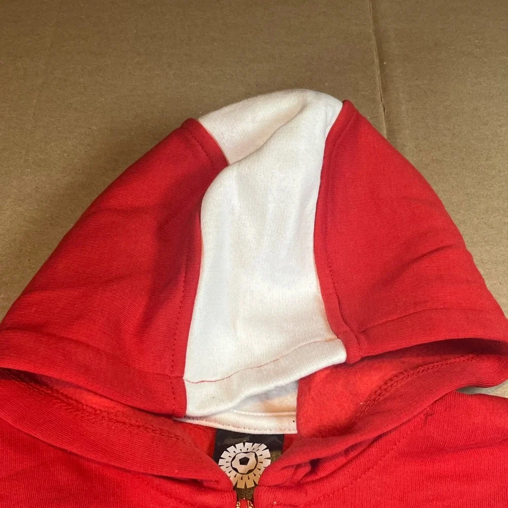 FIFA Womens World Cup 2023 Canada Hoodie Red Full Zip Youth Large 14/16 NWT